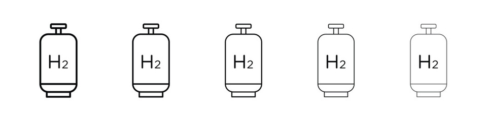 Hydrogen gas tank icon vector collection. EPS 10