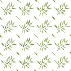 Fototapeta premium Olive tree branch. Seamless pattern. Vector illustration.