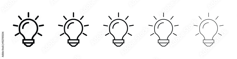 Poster light bulb icon vector collection. eps 10