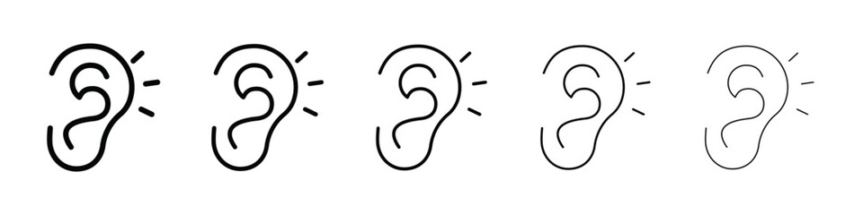 Naklejka premium Listening icon vector collection. EPS 10
