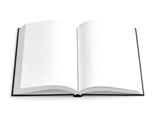Open book, blank pages