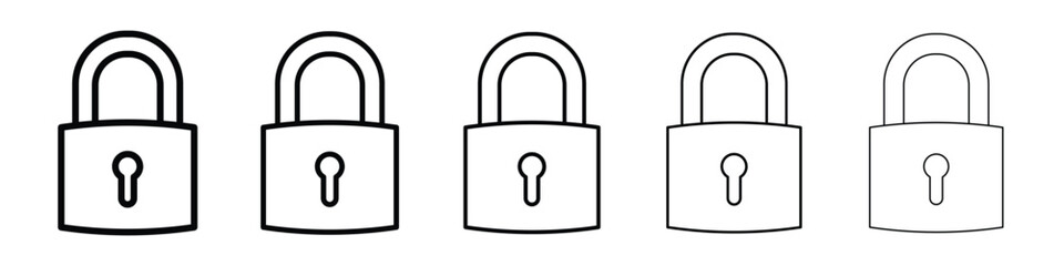 Lock icon vector collection. EPS 10