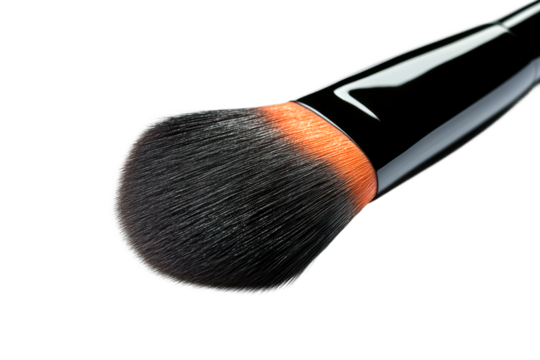 Makeup application brush techniques beauty studio indoor close-up style tips cut out on transparent background