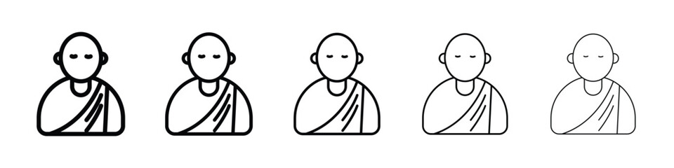 Monk icon vector collection. EPS 10