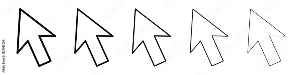 Poster mouse pointer icon vector collection. eps 10