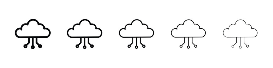 Network cloud icon vector collection. EPS 10