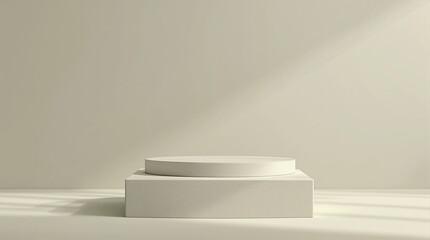 Obraz premium White pedestal with a shadow on it