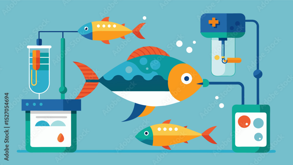 Poster an automated fish vaccination system that reduces stress on the fish and ensures that they receive t