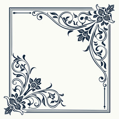 frame with flowers