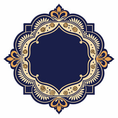 round frame with floral ornament