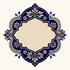 round frame with floral ornament