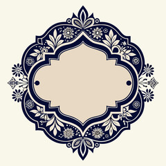 vintage frame with floral ornament