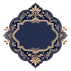 round frame with floral ornament