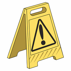 yellow warning sign