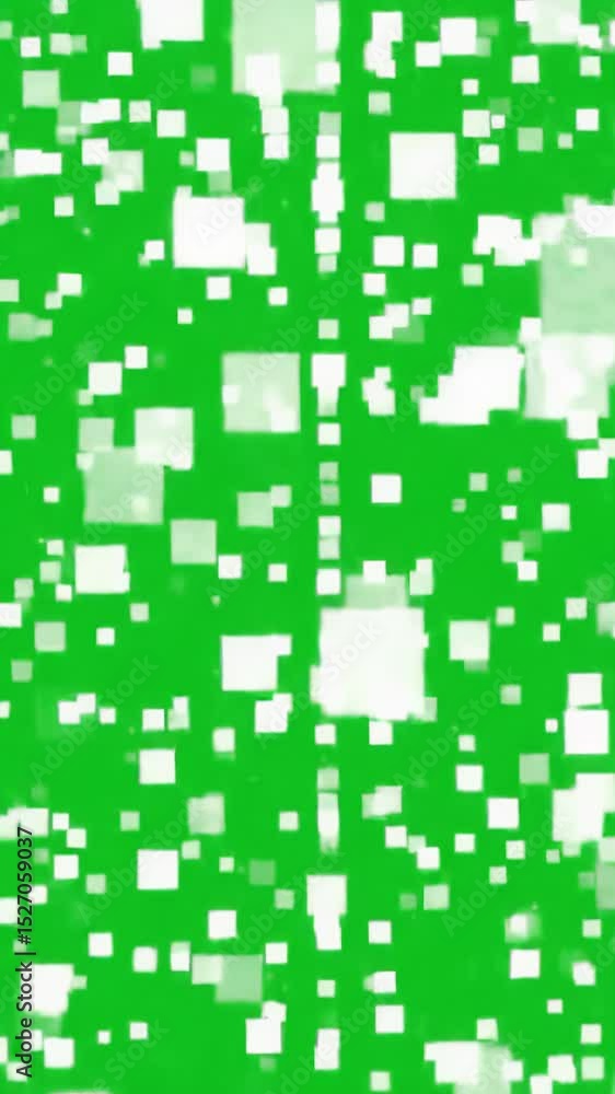 Aufkleber mesmerizing abstract motion graphic video. small, minimalist white square particles with subtle text