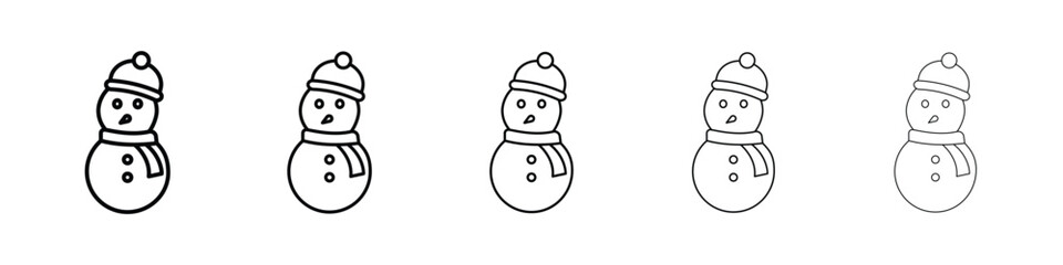 Snowman icon vector collection. EPS 10