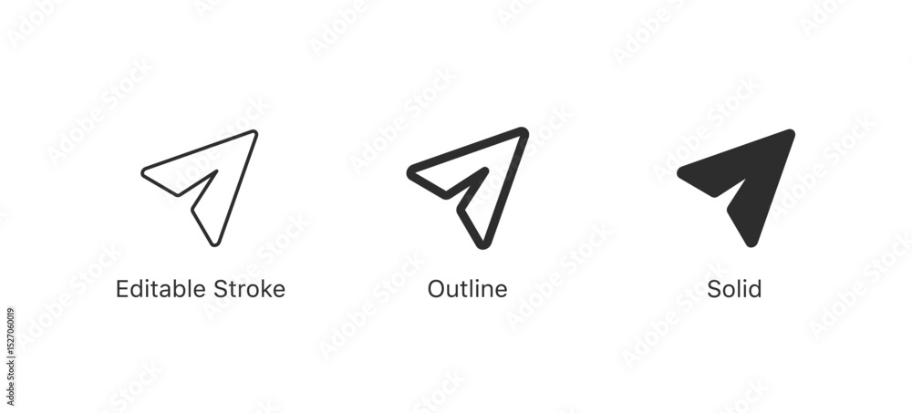 Poster share icon symbol. send message icon, message sent icon button - share direct message icon