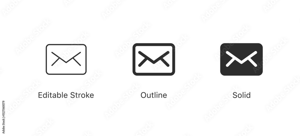 Poster envelope icon, email message icon - Mail icon button sign, notification new message icons buttons