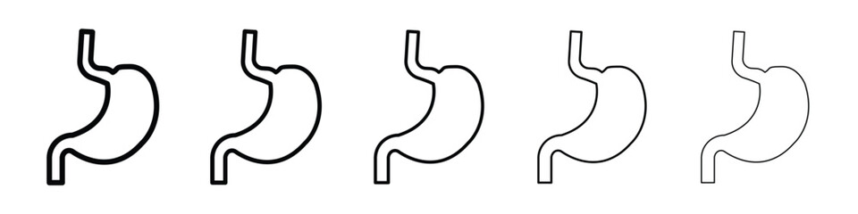 Stomach icon vector collection. EPS 10