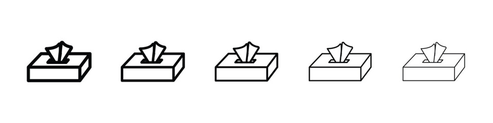Tissue box icon vector collection. EPS 10