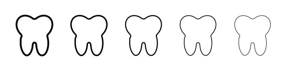 Tooth icon vector collection. EPS 10