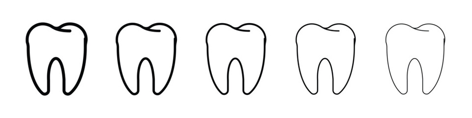 Tooth icon vector collection. EPS 10