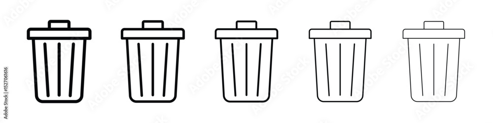 Canvas Prints trash bin icon vector collection. eps 10