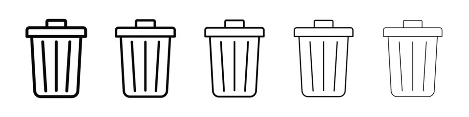 Trash Bin icon vector collection. EPS 10