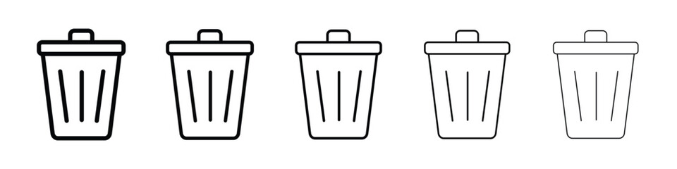 Trash icon vector collection. EPS 10