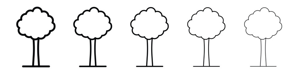 Tree icon vector collection. EPS 10