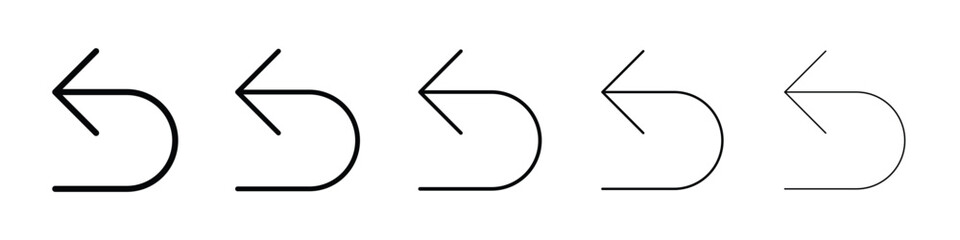 Undo icon vector collection. EPS 10