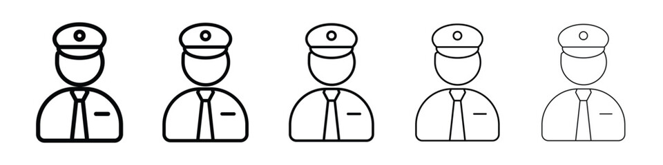 User pilot icon vector collection. EPS 10