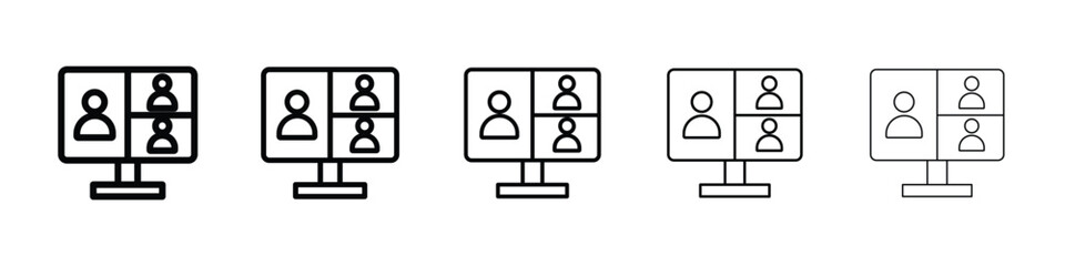 Video chat icon vector collection. EPS 10