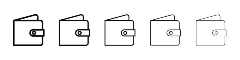 Wallet icon vector collection. EPS 10