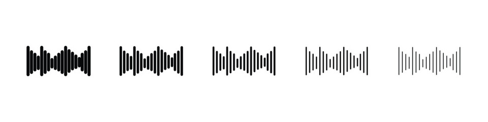 Waveform icon vector collection. EPS 10