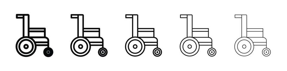 Wheelchair icon vector collection. EPS 10