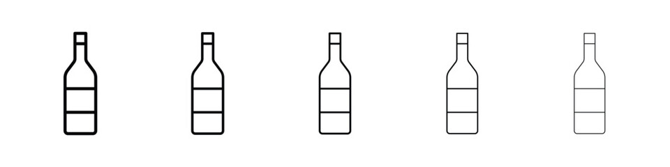 Wine bottle icon vector collection. EPS 10