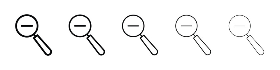 Zoom out icon vector collection. EPS 10