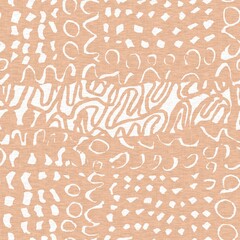 Calm minimal shape seamless pattern. Gender neutral baby nursery decor background. Scandi style sketch wallpaper in decorative kid fashion swatch. 