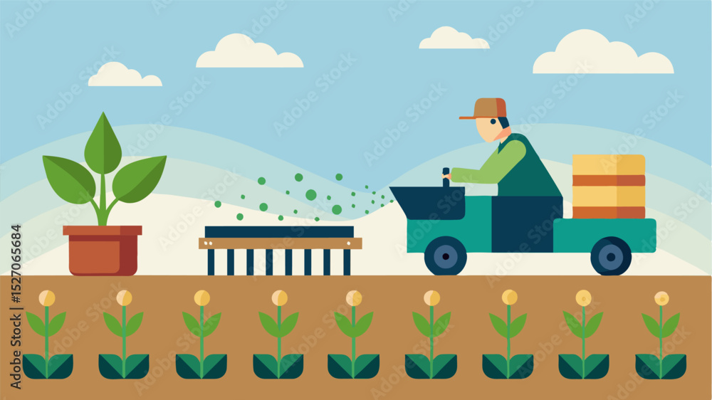 Poster a precision seeder planted each seed at the optimal depth and spacing for maximum growth potential. 