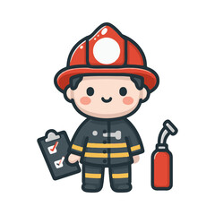 
illustration design of a firefighter