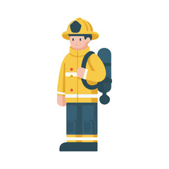 
illustration design of a firefighter
