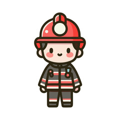 
illustration design of a firefighter