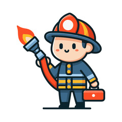
illustration design of a firefighter