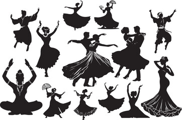 Folk Dance Silhouettes 