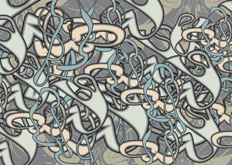 Colored linear camouflage backdrop for covers or fabrics. Chaotic motifs for textiles, scrapbooking, tiles, fashion trends, dynamic posters, wallpapers, business concepts, interior solutions, etc. 