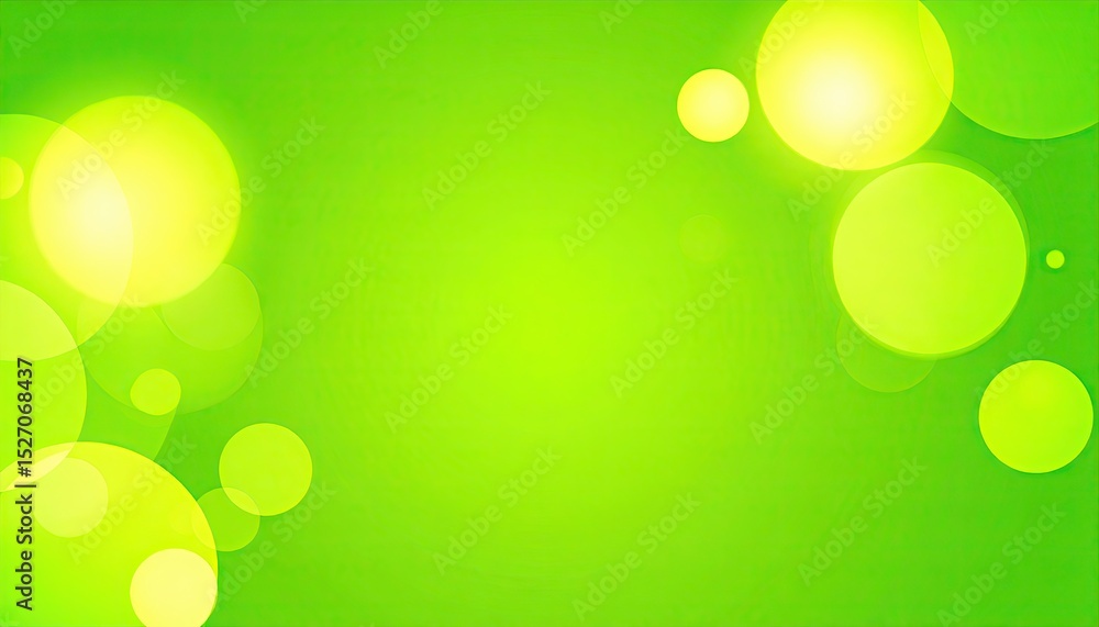 Aufkleber bright lime green background with soft glowing circles creating a vibrant atmosphere for design