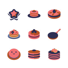 Delicious Pancake Illustrations Stacked, Topped & Cute Designs