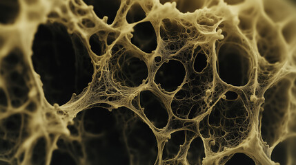 Bone tissue close up