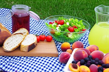 Picnic with focus on seasonal locally sourced ingredients
